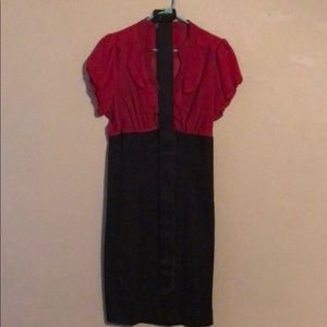 Red and black dress